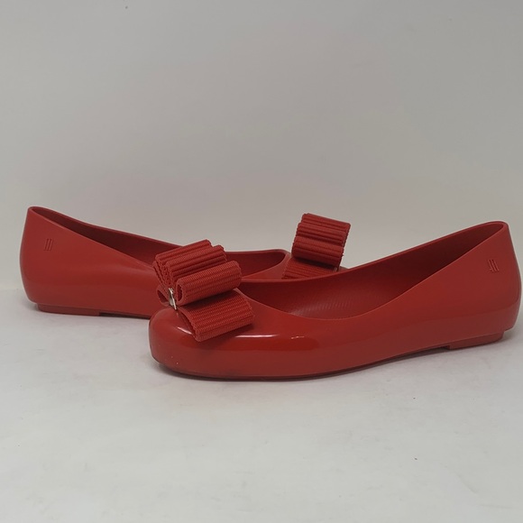 Melissa + Jason Wu Red Kids Dress Shoes with Bow Size 3 kids - Picture 1 of 8